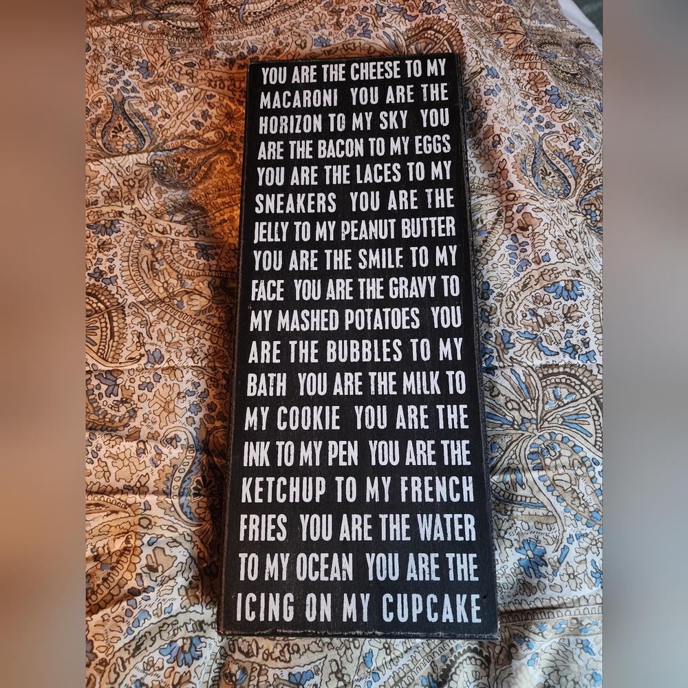 Black and White Text Wall Art